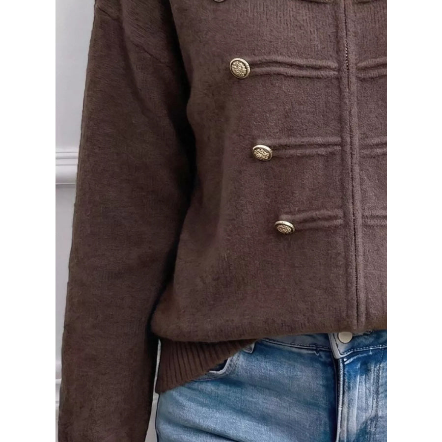 Zip-Up Long Sleeve Cardigan Apparel and Accessories