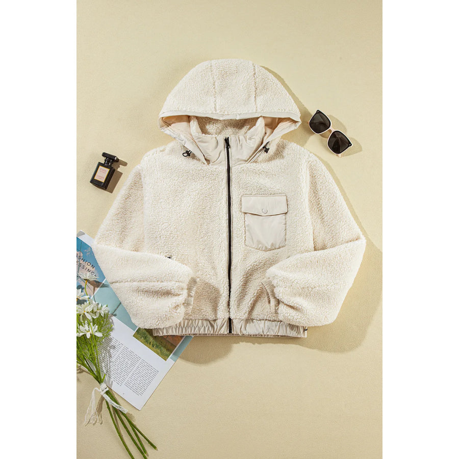 Zip Up Long Sleeve Hooded Jacket Apparel and Accessories