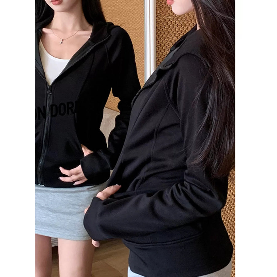 Zip Up Long Sleeve Hoodie Apparel and Accessories