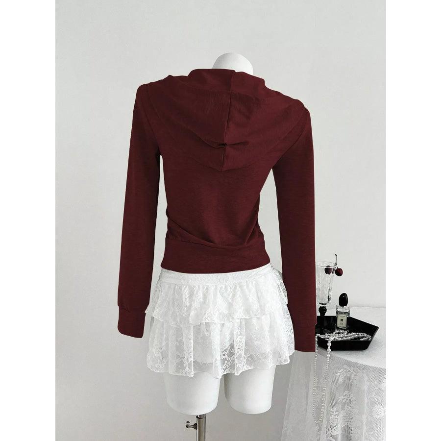 Zip Up Long Sleeve Hoodie Apparel and Accessories
