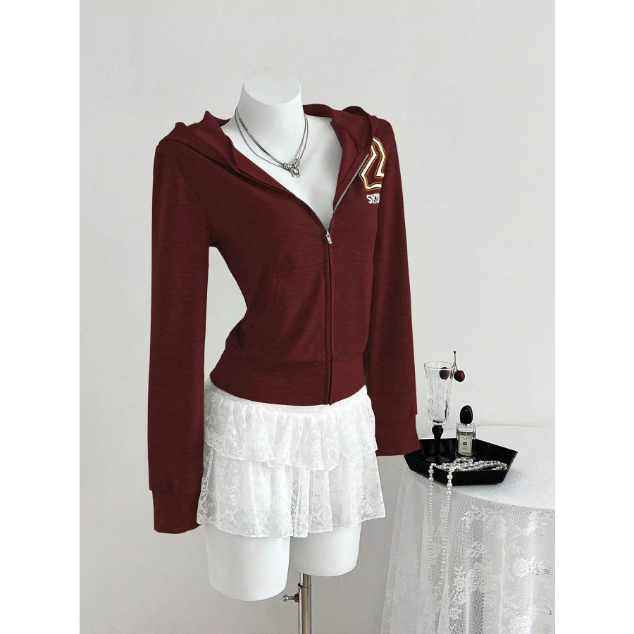 Zip Up Long Sleeve Hoodie Apparel and Accessories