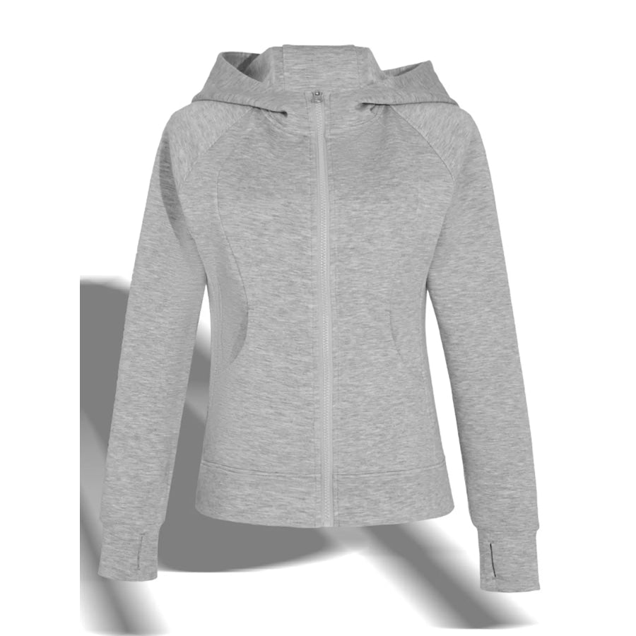 Zip Up Long Sleeve Hoodie Apparel and Accessories