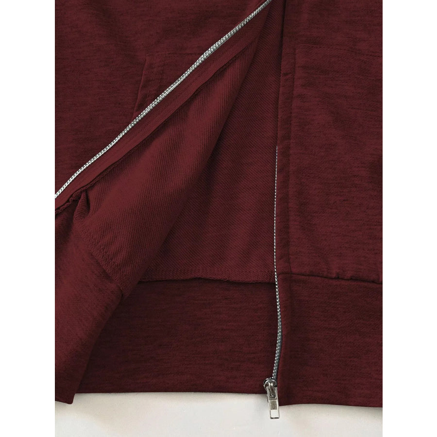 Zip Up Long Sleeve Hoodie Apparel and Accessories
