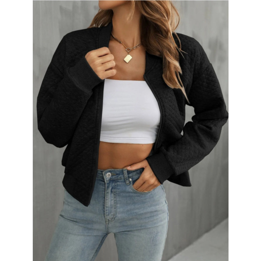 Zip Up Long Sleeve Jacket Apparel and Accessories