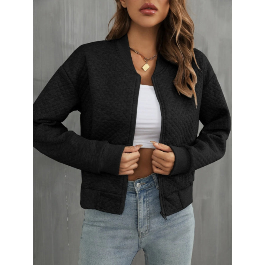 Zip Up Long Sleeve Jacket Apparel and Accessories