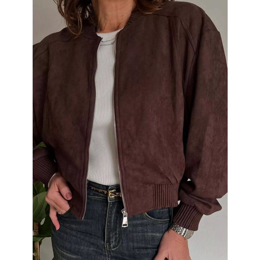 Zip Up Long Sleeve Jacket Apparel and Accessories