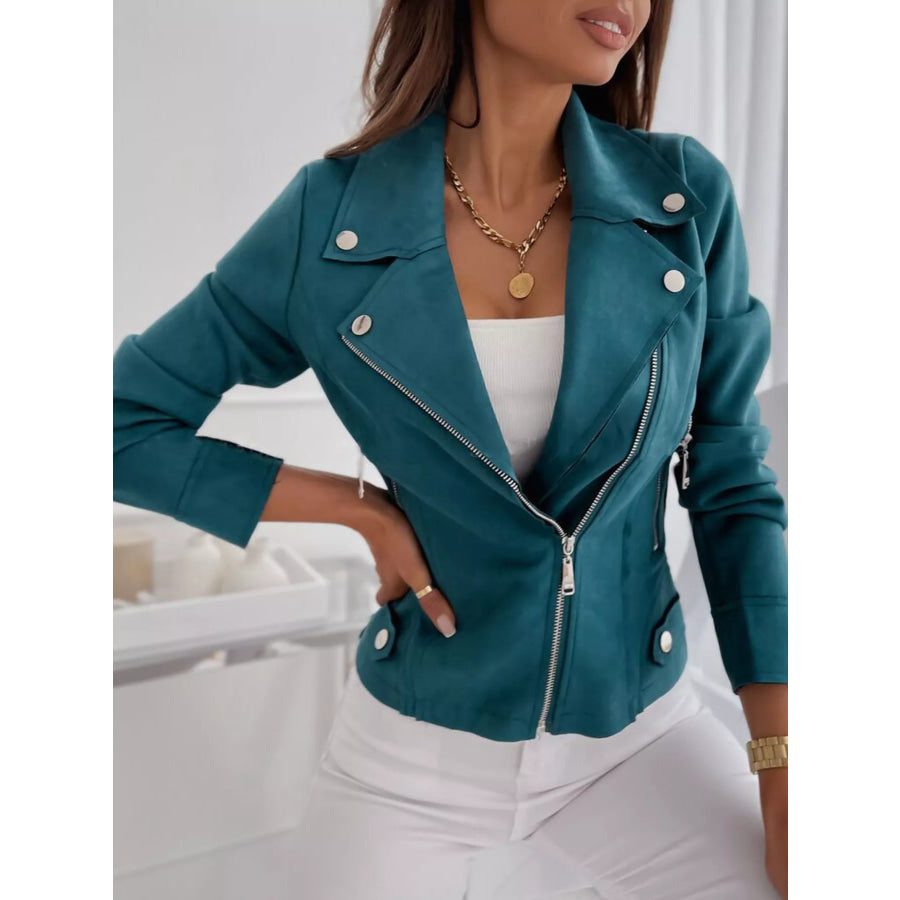 Zip Up Long Sleeve Jacket Apparel and Accessories