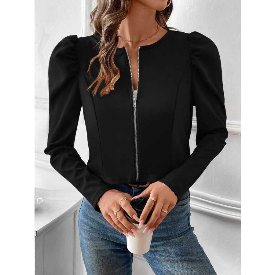 Zip Up Long Sleeve Jacket Apparel and Accessories