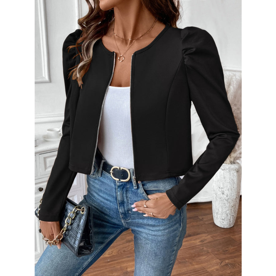 Zip Up Long Sleeve Jacket Apparel and Accessories