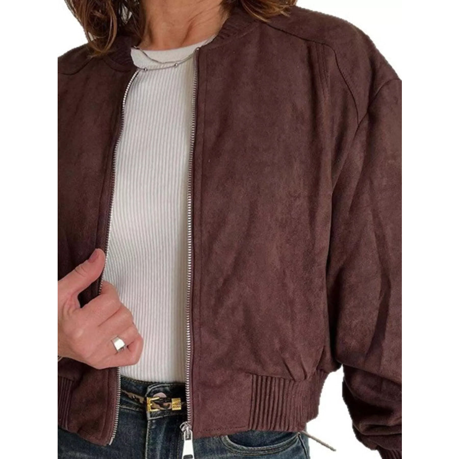 Zip Up Long Sleeve Jacket Apparel and Accessories