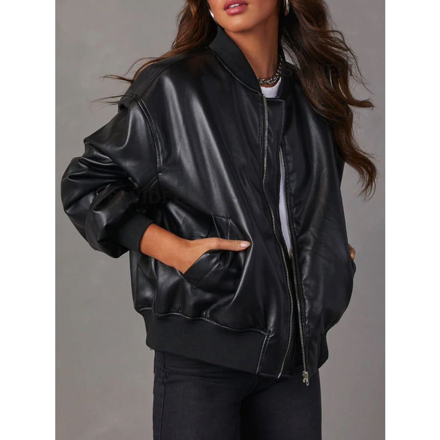 Zip Up Long Sleeve Jacket Apparel and Accessories