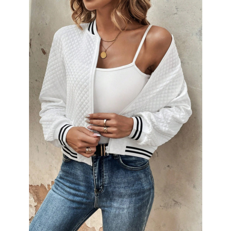 Zip Up Long Sleeve Jacket Apparel and Accessories