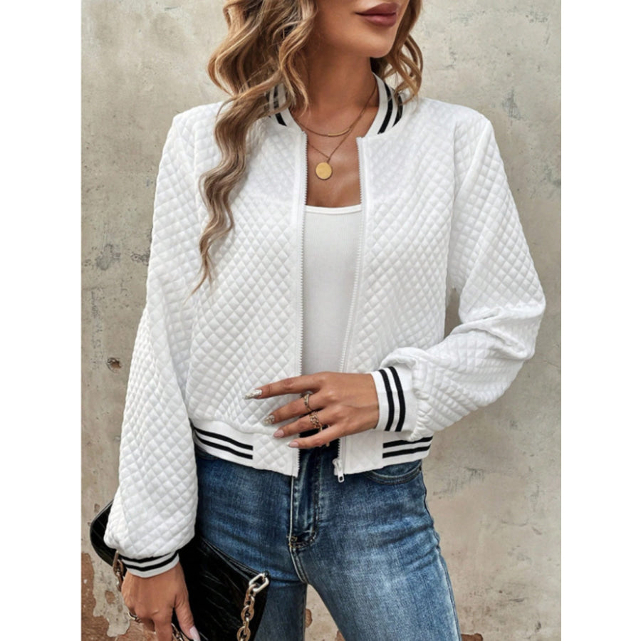 Zip Up Long Sleeve Jacket Apparel and Accessories