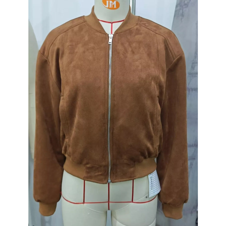 Zip Up Long Sleeve Jacket Apparel and Accessories
