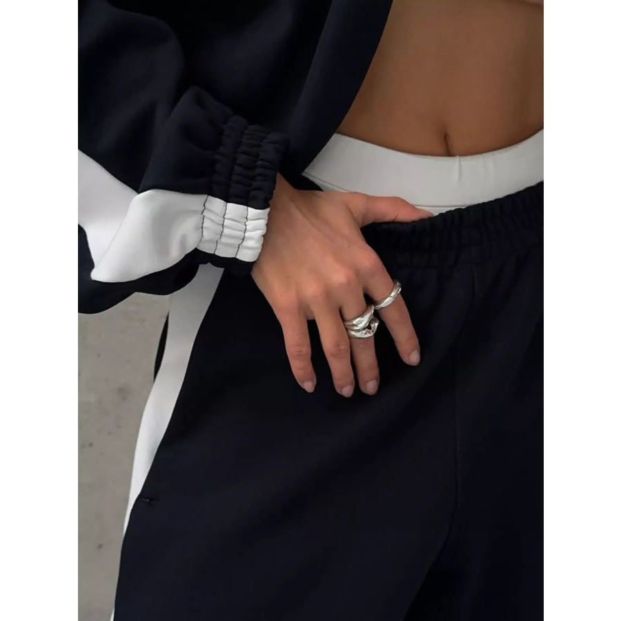 Zip Up Long Sleeve Outerwear and Pants Set Apparel and Accessories