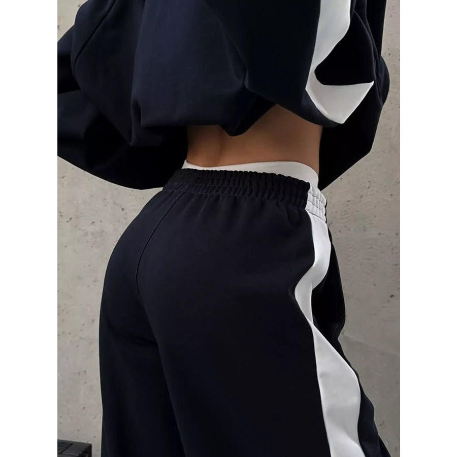 Zip Up Long Sleeve Outerwear and Pants Set Apparel and Accessories