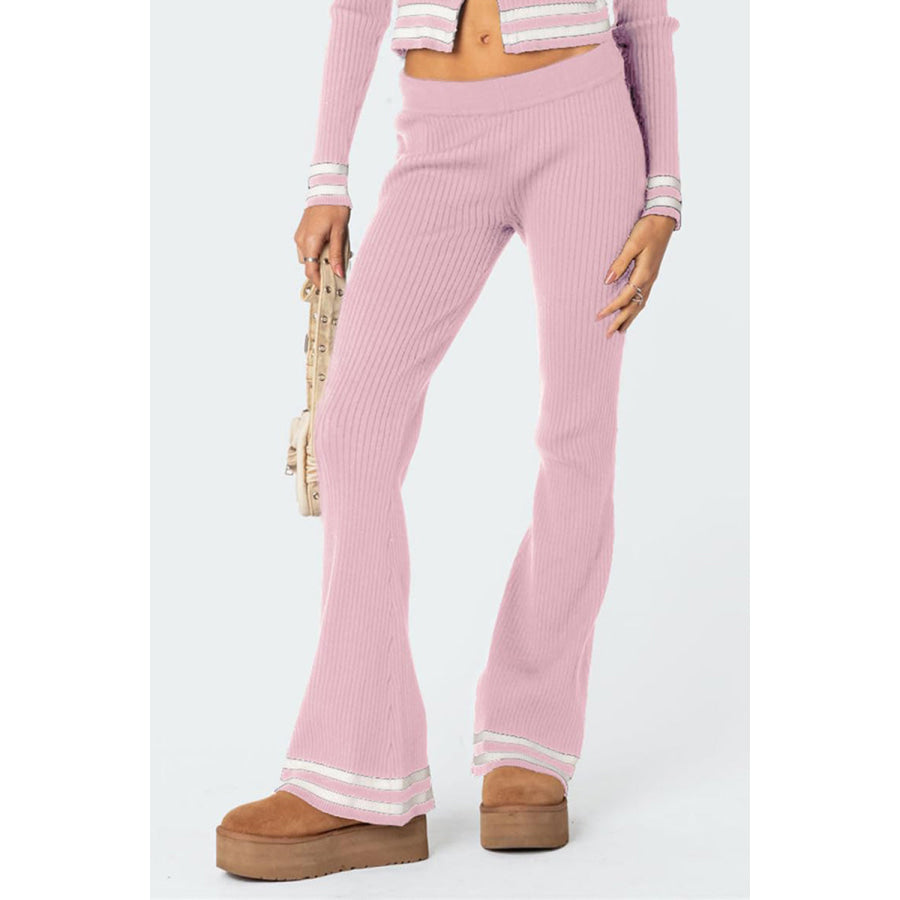 Zip Up Long Sleeve Top and Pants Set Blush Pink / S Apparel and Accessories