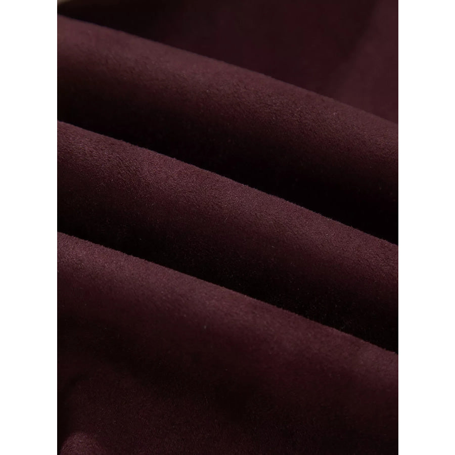 Zip-up Metal Placket Collar Long Sleeve Jacket Apparel and Accessories