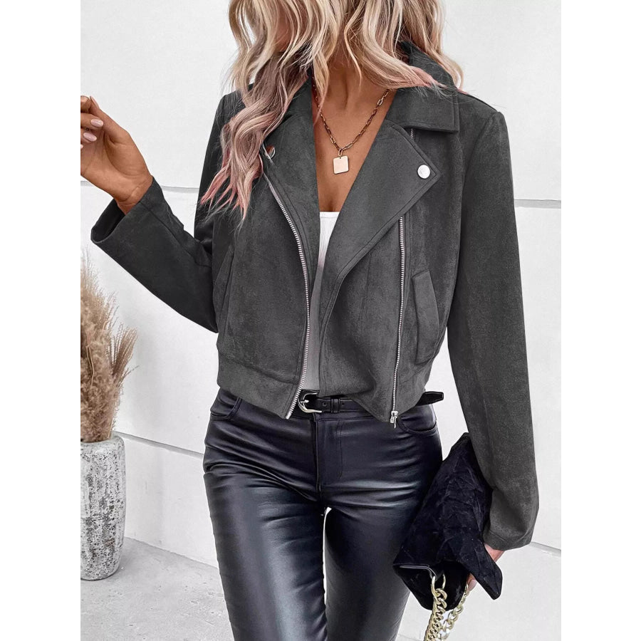 Zip Up Moto Jacket Apparel and Accessories