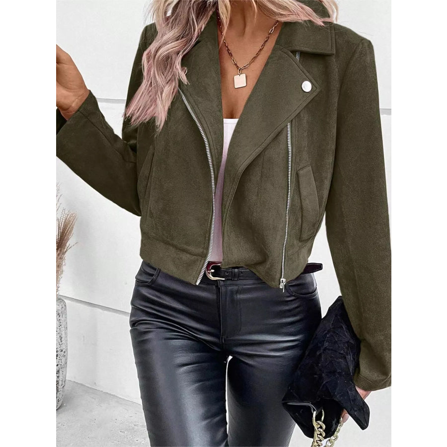 Zip Up Moto Jacket Apparel and Accessories
