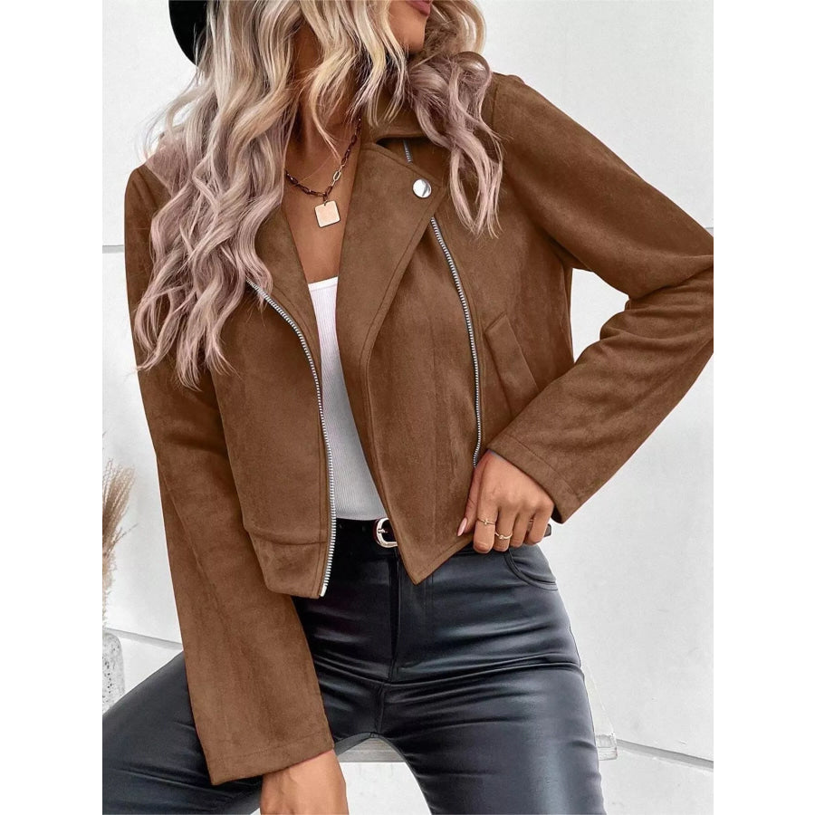 Zip Up Moto Jacket Apparel and Accessories