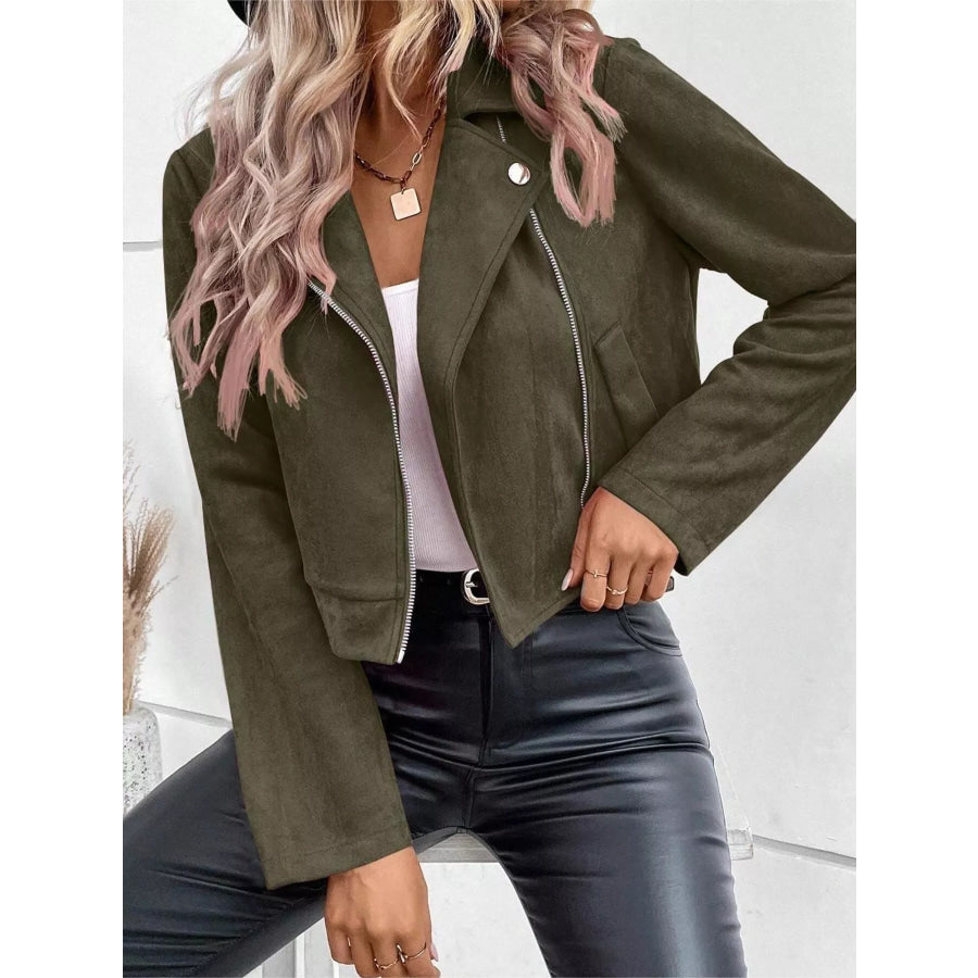 Zip Up Moto Jacket Apparel and Accessories