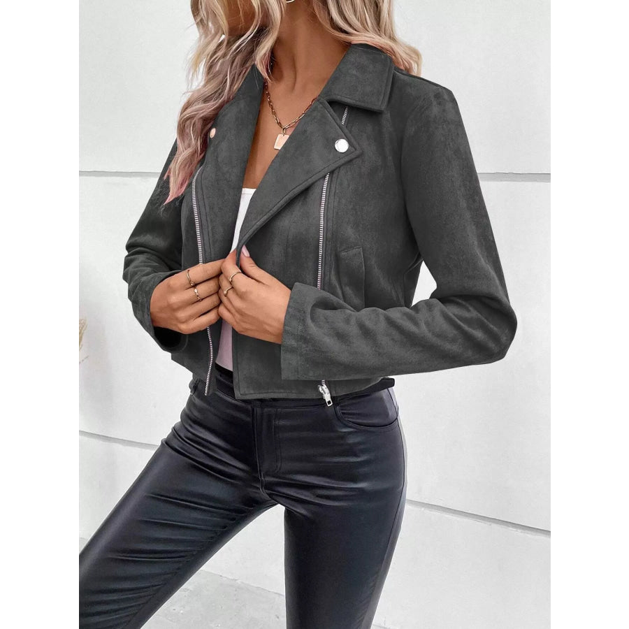 Zip Up Moto Jacket Apparel and Accessories