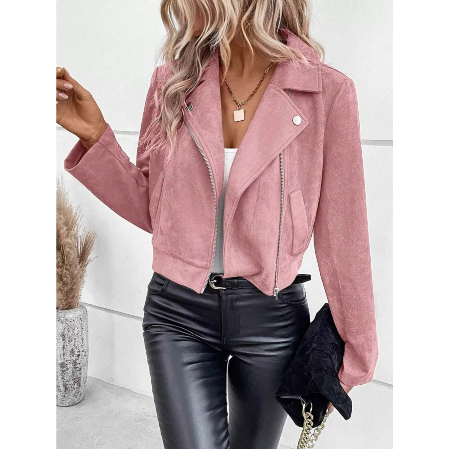 Zip Up Moto Jacket Apparel and Accessories