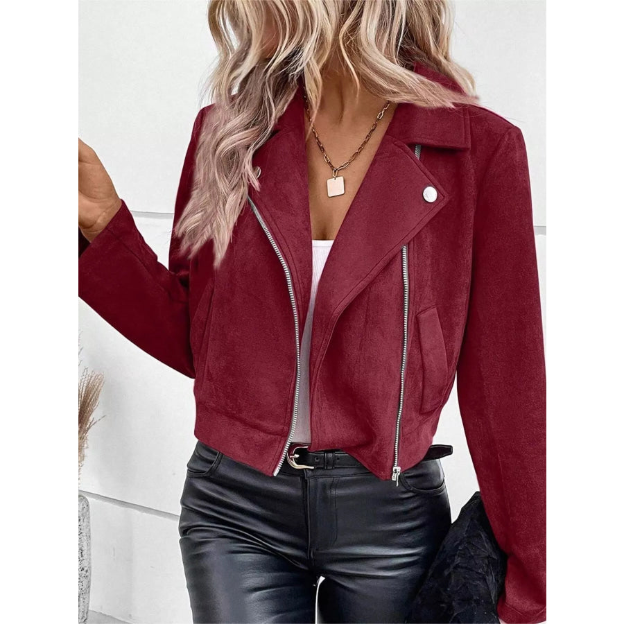 Zip Up Moto Jacket Apparel and Accessories