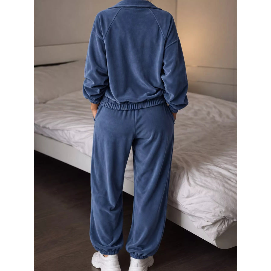 Zip-Up Outerwear and Pants Set Apparel Accessories