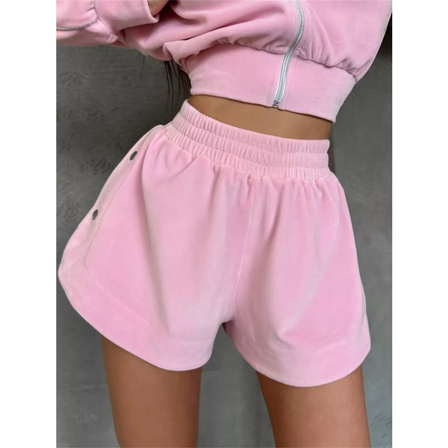 Zip-Up Outerwear and Shorts Set Apparel and Accessories