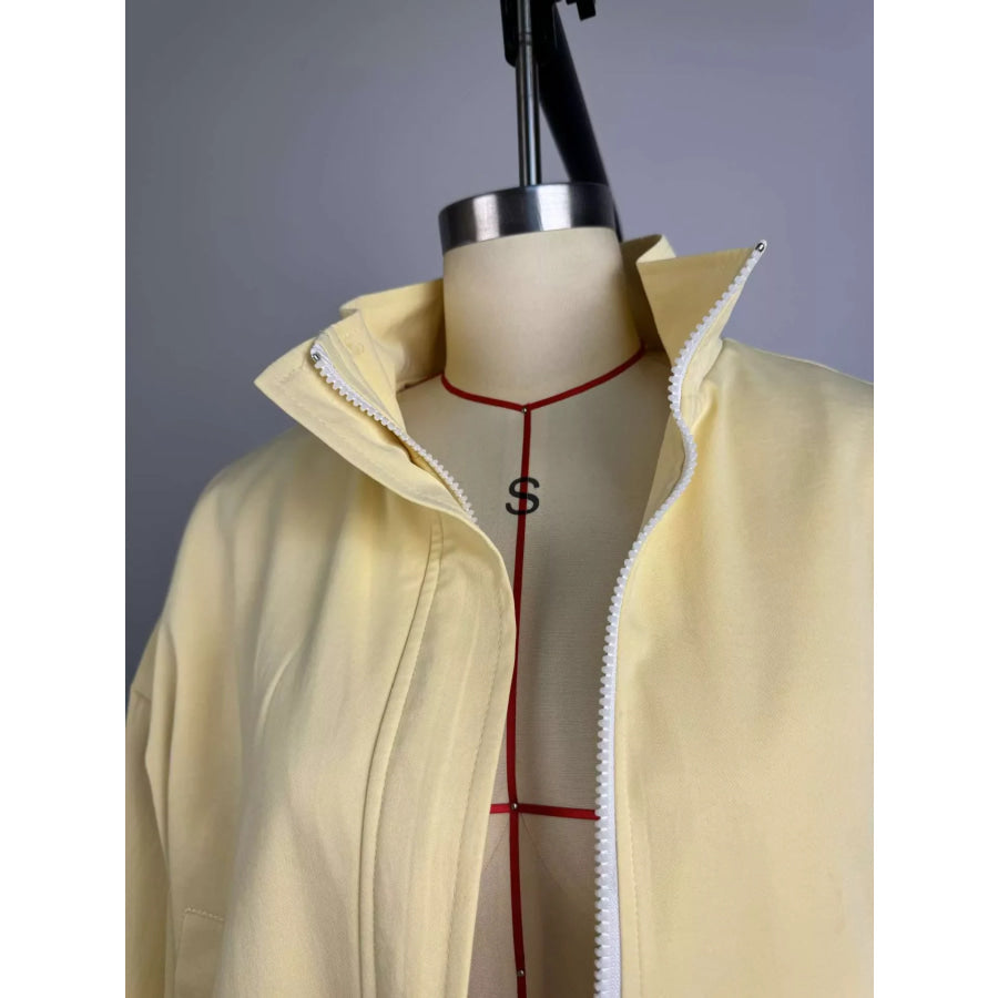 Zip Up Oversized Bomber Jacket Apparel and Accessories
