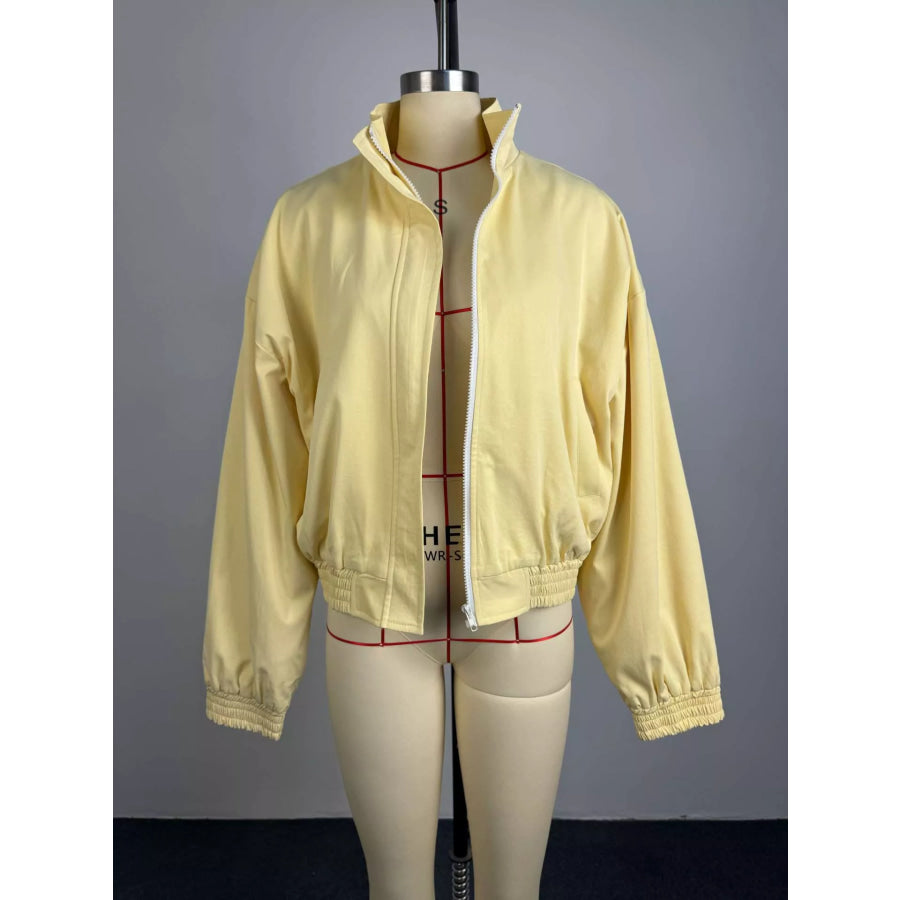Zip Up Oversized Bomber Jacket Apparel and Accessories