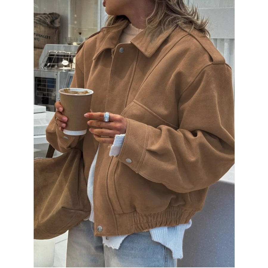 Zip Up Oversized Jacket Apparel and Accessories