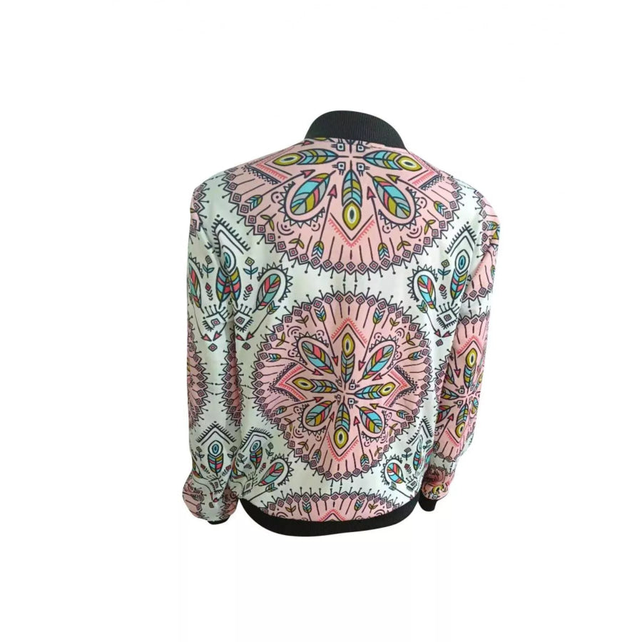 Zip Up Printed Jacket Apparel and Accessories