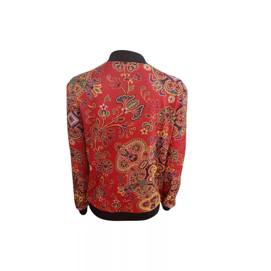 Zip Up Printed Jacket Apparel and Accessories