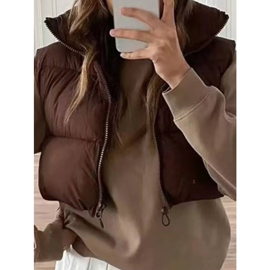 Zip-Up Puffer Vest Coat Apparel and Accessories