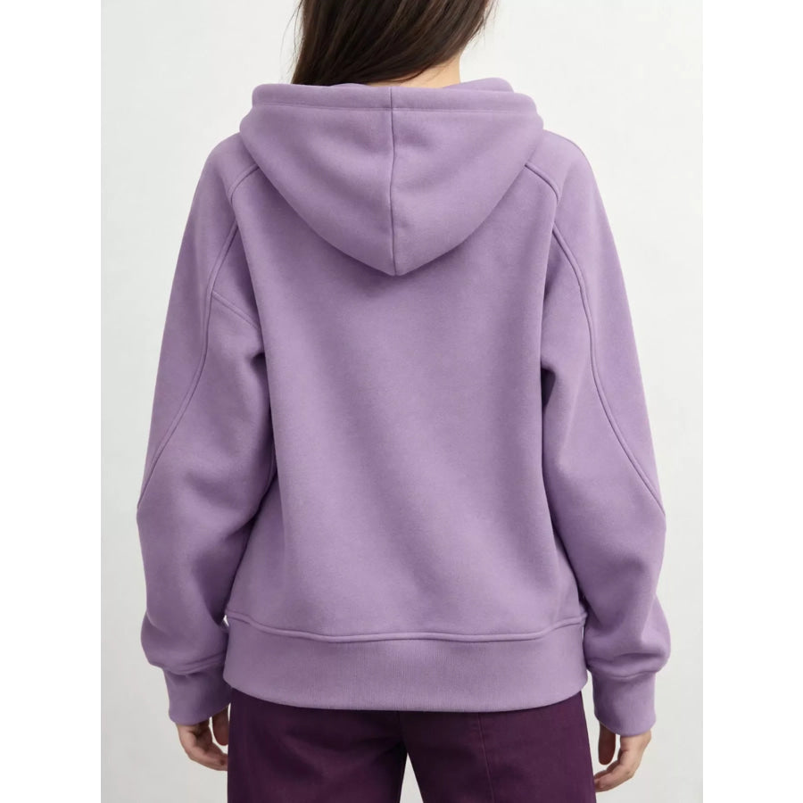 Zip Up Raglan Sleeve Hoodie Apparel and Accessories