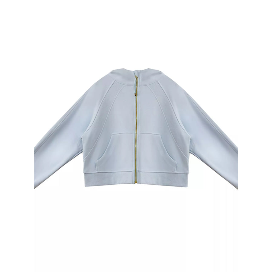 Zip Up Raglan Sleeve Hoodie Apparel and Accessories