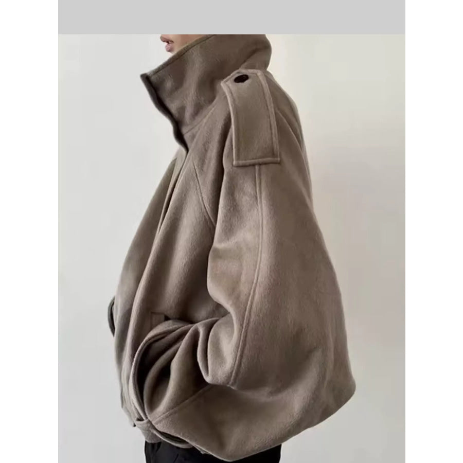 Zip Up Stand-Collar Jacket Apparel and Accessories