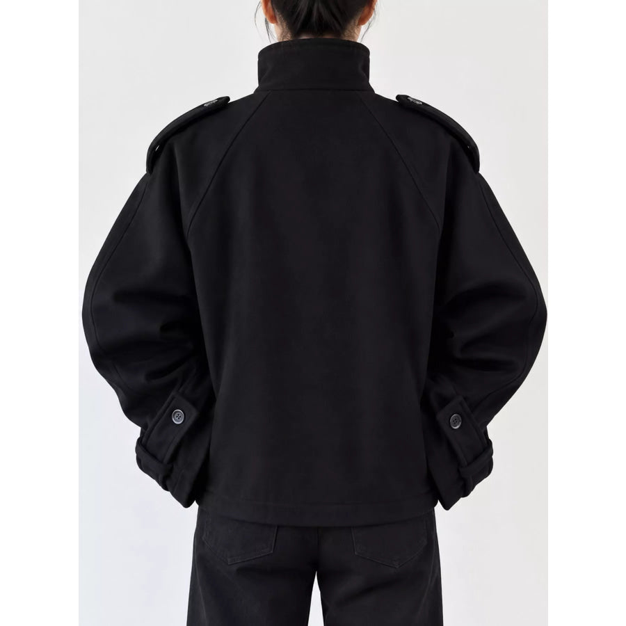 Zip Up Stand-Collar Jacket Apparel and Accessories