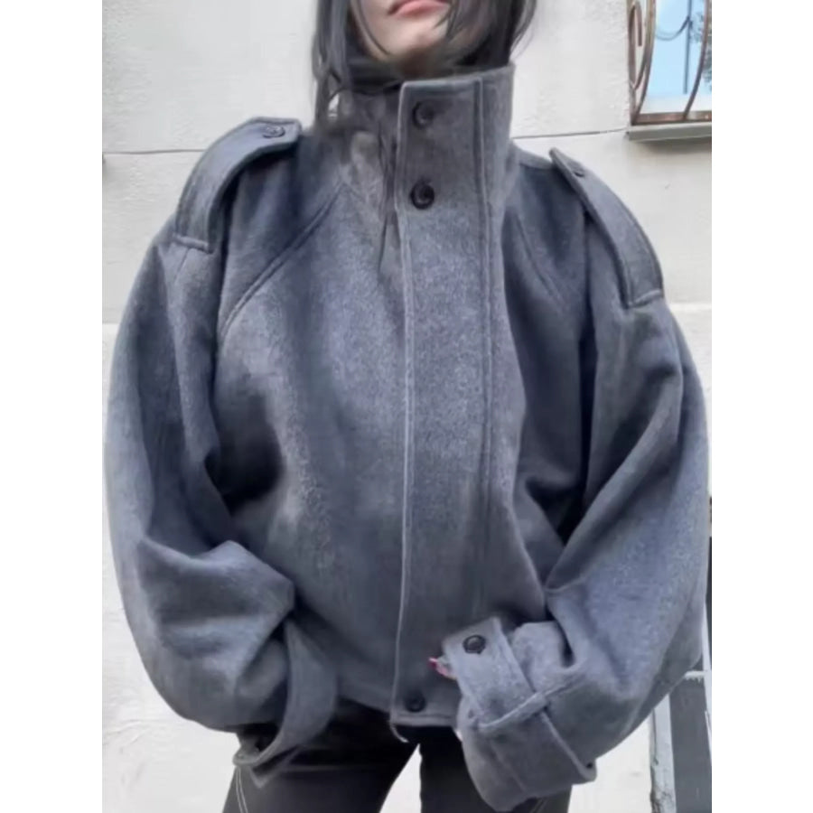 Zip Up Stand-Collar Jacket Apparel and Accessories