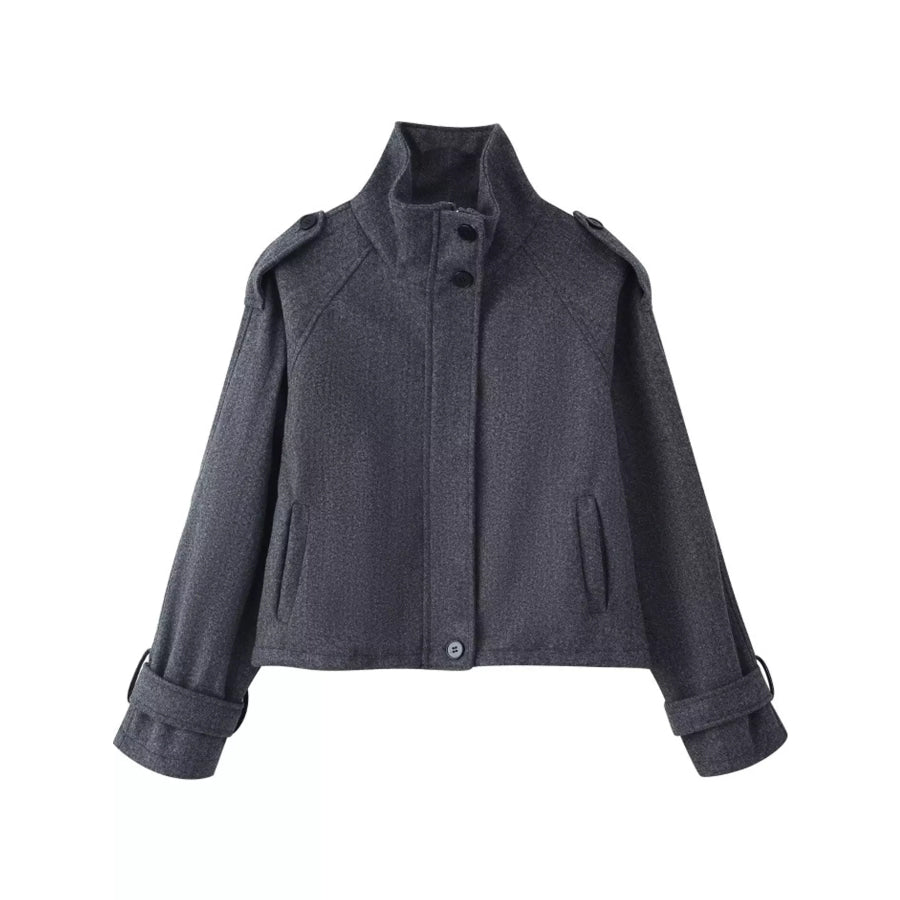 Zip Up Stand-Collar Jacket Apparel and Accessories