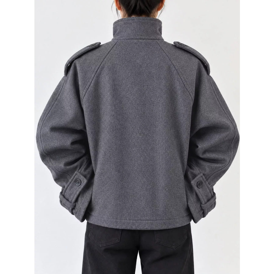 Zip Up Stand-Collar Jacket Apparel and Accessories