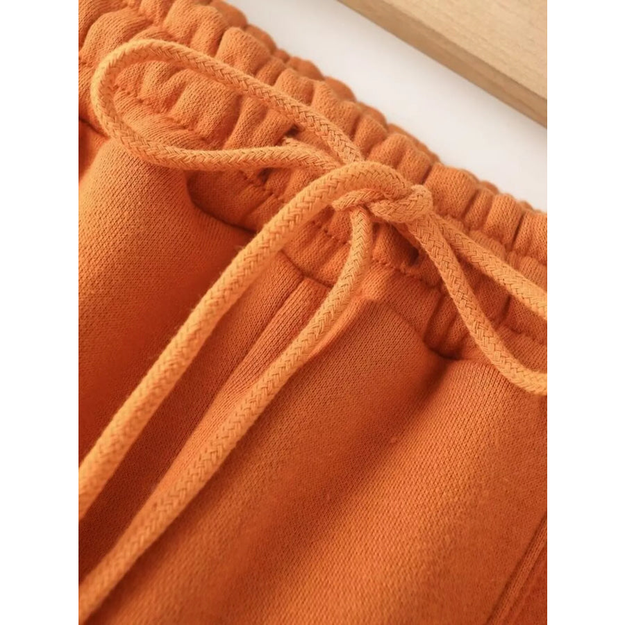 Zip Up Top and Drawstring Pants Two-Piece Set Apparel and Accessories