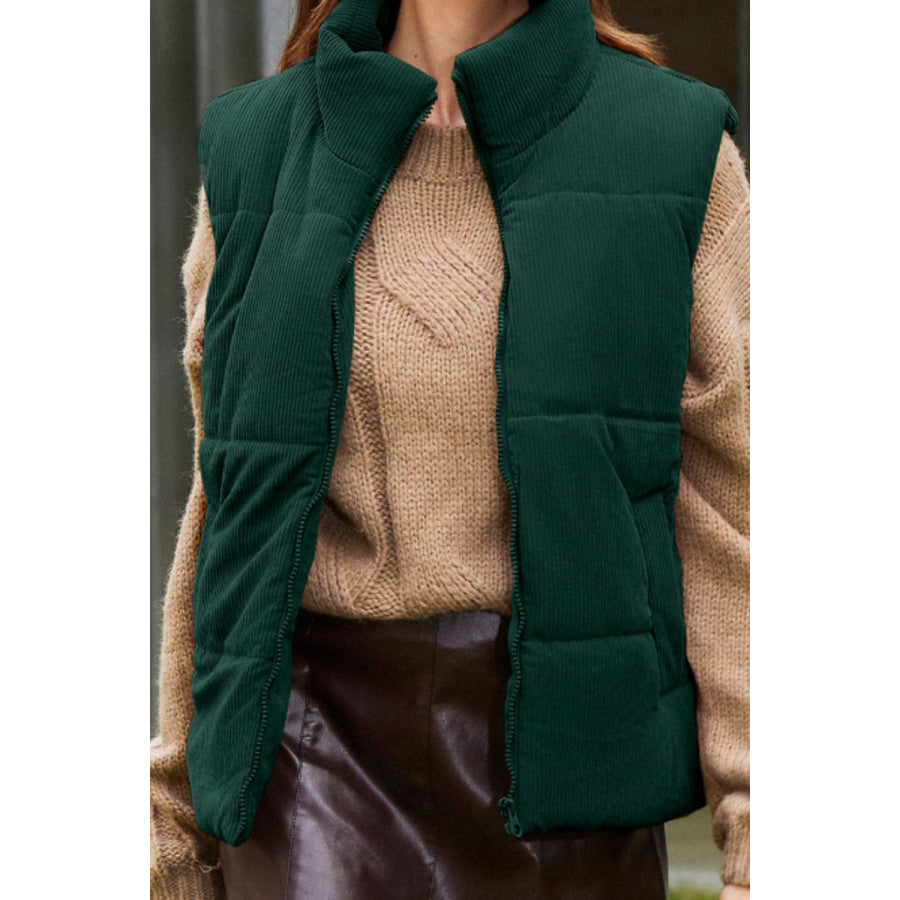 Zip Up Turtleneck Vest Coat Apparel and Accessories