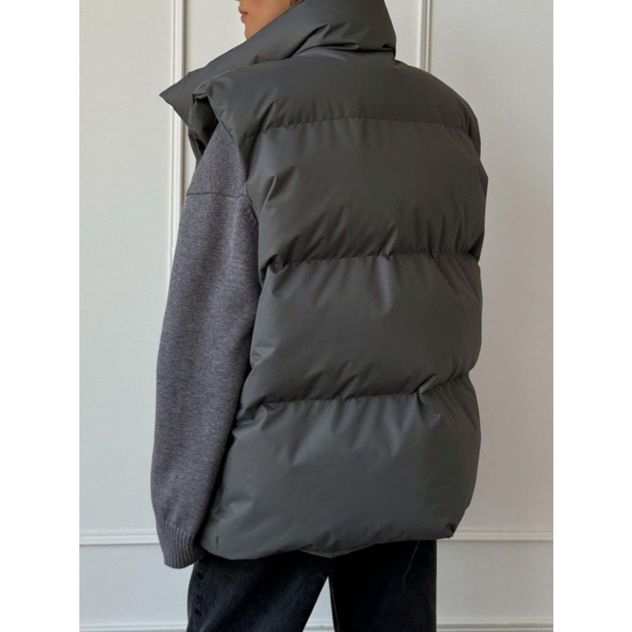 Zip Up Turtleneck Vest Coat Apparel and Accessories