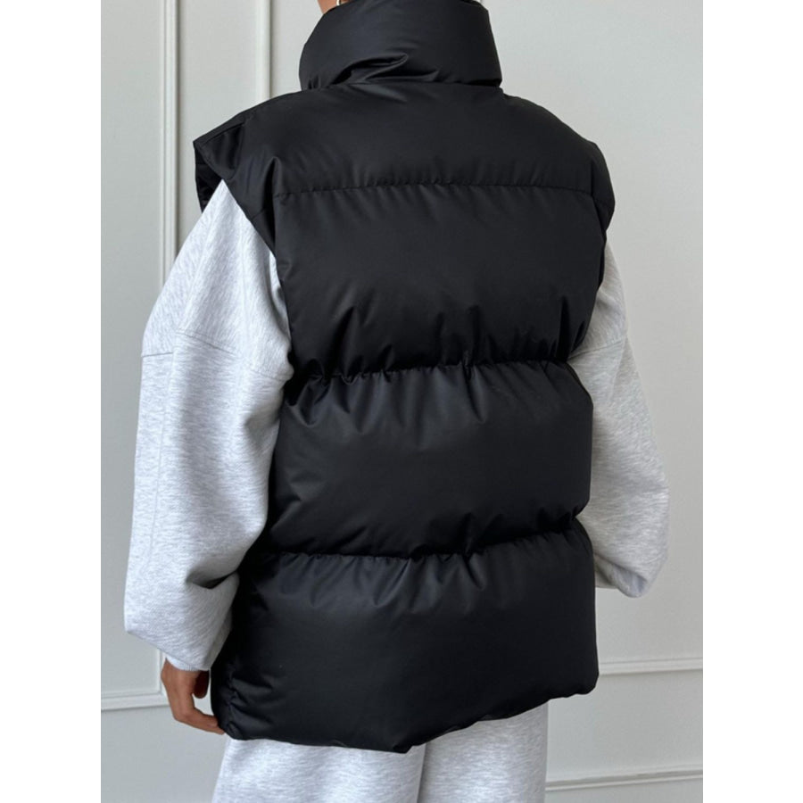 Zip Up Turtleneck Vest Coat Apparel and Accessories