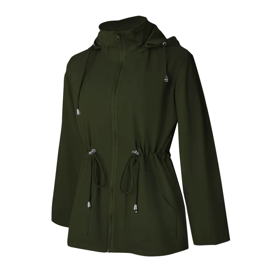 Zip Up Waterproof Hooded Outerwear Apparel and Accessories