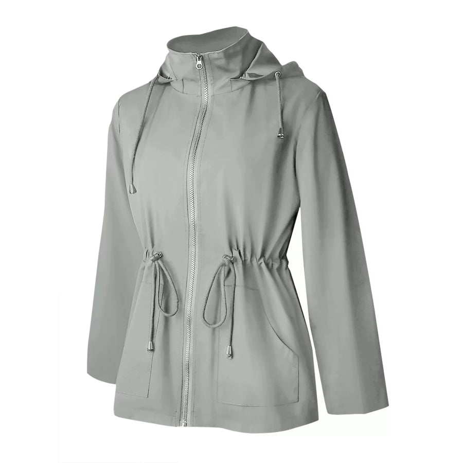 Zip Up Waterproof Hooded Outerwear Apparel and Accessories